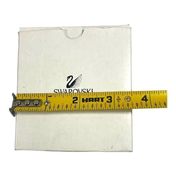 Candy Cane Rhinestone Bow Swarovski Crystal Holiday Gold Tone Brooch NEW IN BOX - Picture 10 of 12